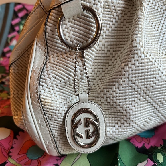 Gucci Sukey Woven Rafia Diamanté Tote - Picture 4 of 12